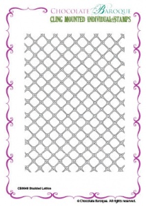 Studded Lattice cling mounted rubber stamp